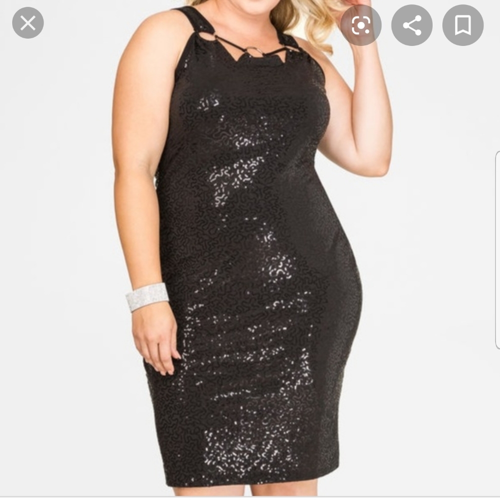 Ashley Stewart Size 26/28 Black Dress